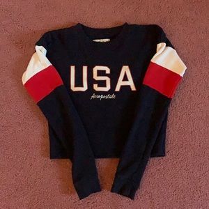 aero usa cropped shirt